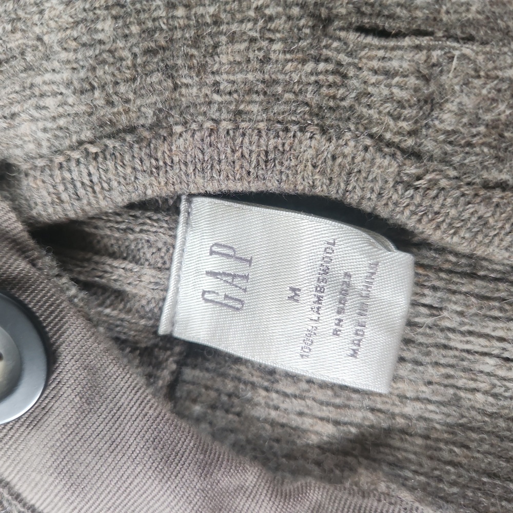 Gap Lambswool Button Cardigan Medium - image 4